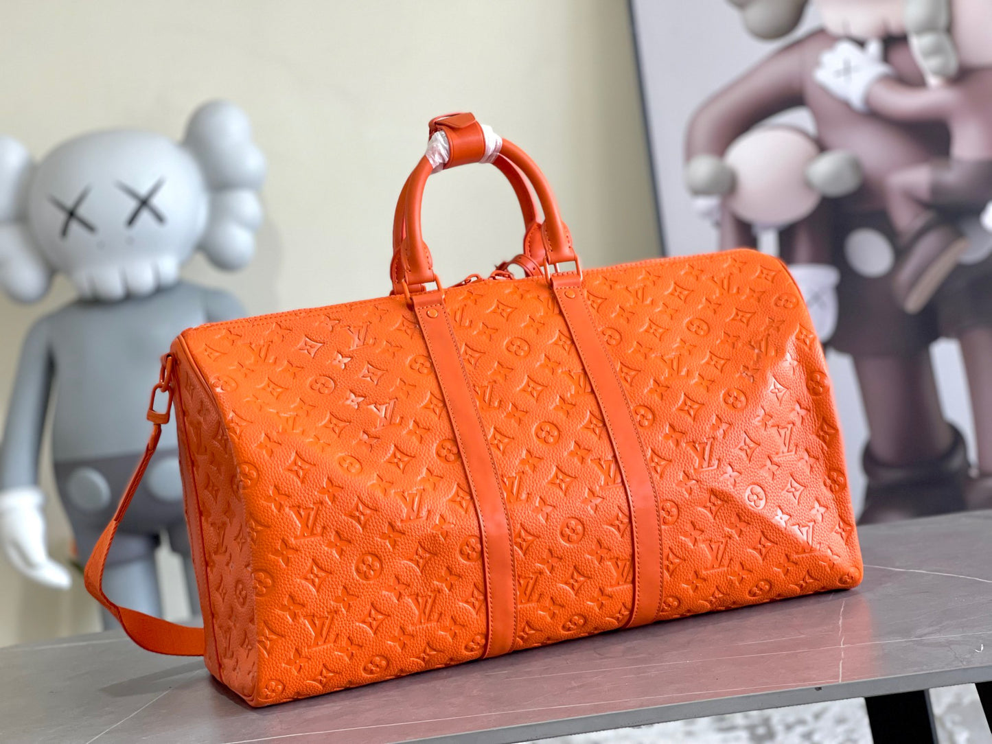 Louis Vuitton Keepall Bandouliere 50 Monogram Presbyopic Orange