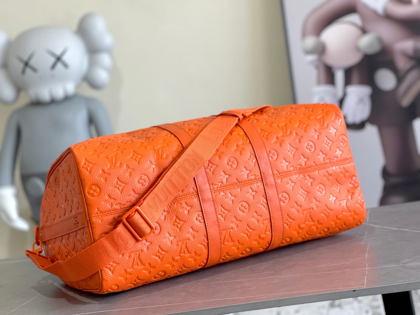 Louis Vuitton Keepall Bandouliere 50 Monogram Presbyopic Orange