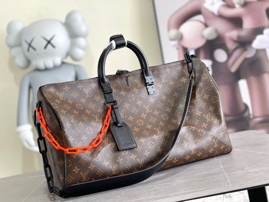 Louis Vuitton Keepall Bandouliere 50 Monogram In Brown Presbyopic