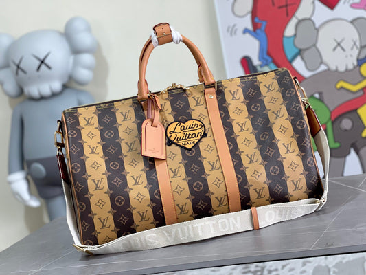 Louis Vuitton Keepall 50 Nigo Co-branded With Love Presbyopia