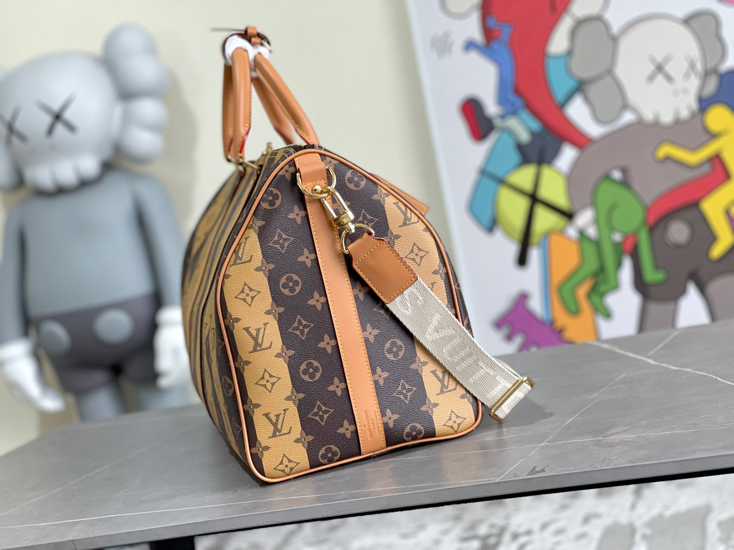 Louis Vuitton Keepall 50 Nigo Co-branded With Love Presbyopia