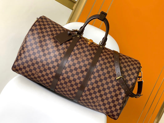 Louis Vuitton Keepall 55 Brown Checkerboard