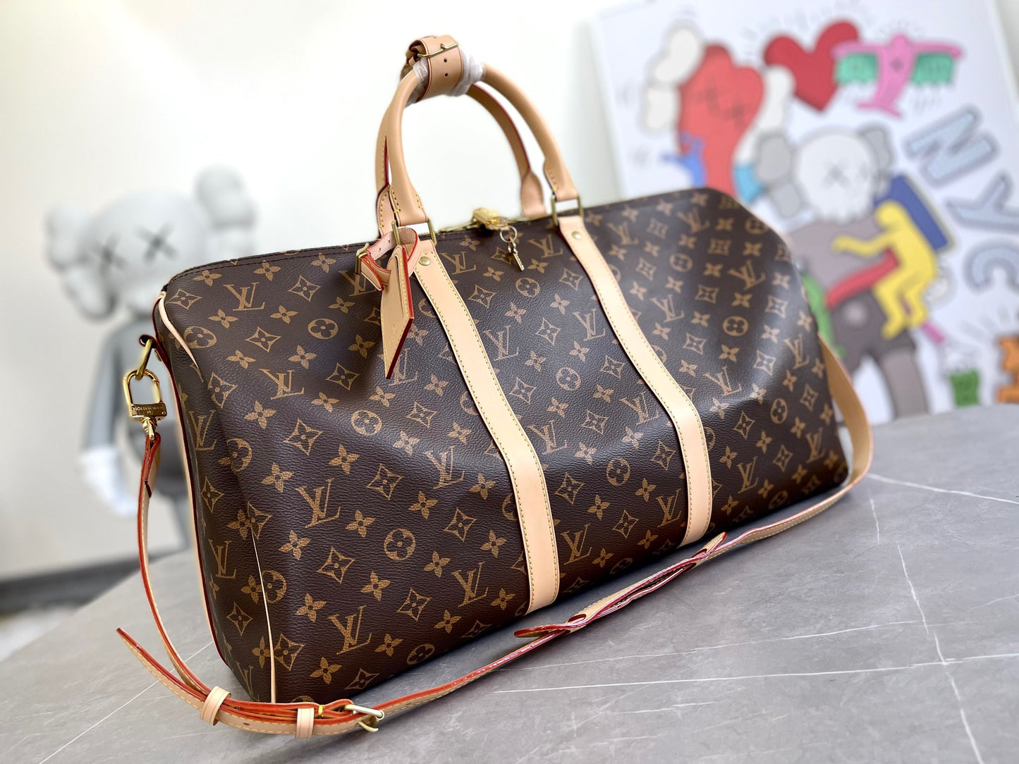 Louis Vuitton Keepall Bandouliere 55 Monogram Brown Presbyopic series