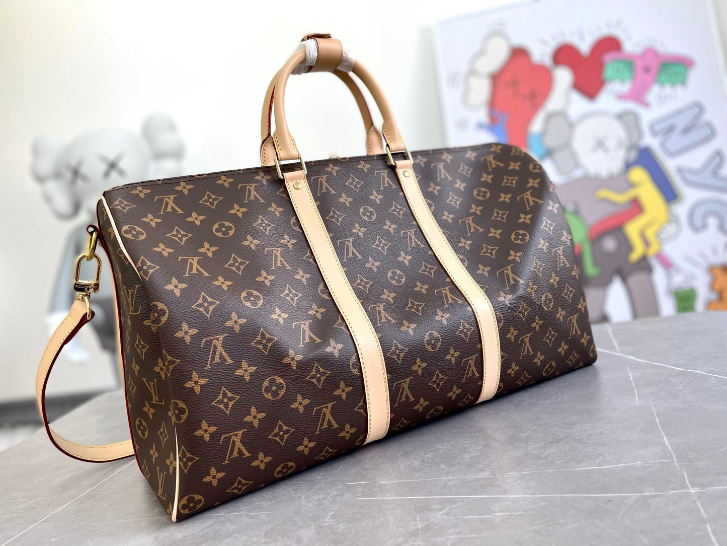 Louis Vuitton Keepall Bandouliere 55 Monogram Brown Presbyopic series