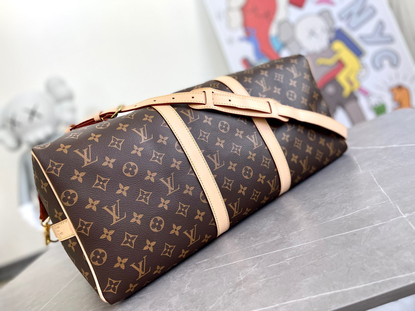 Louis Vuitton Keepall Bandouliere 55 Monogram Brown Presbyopic series