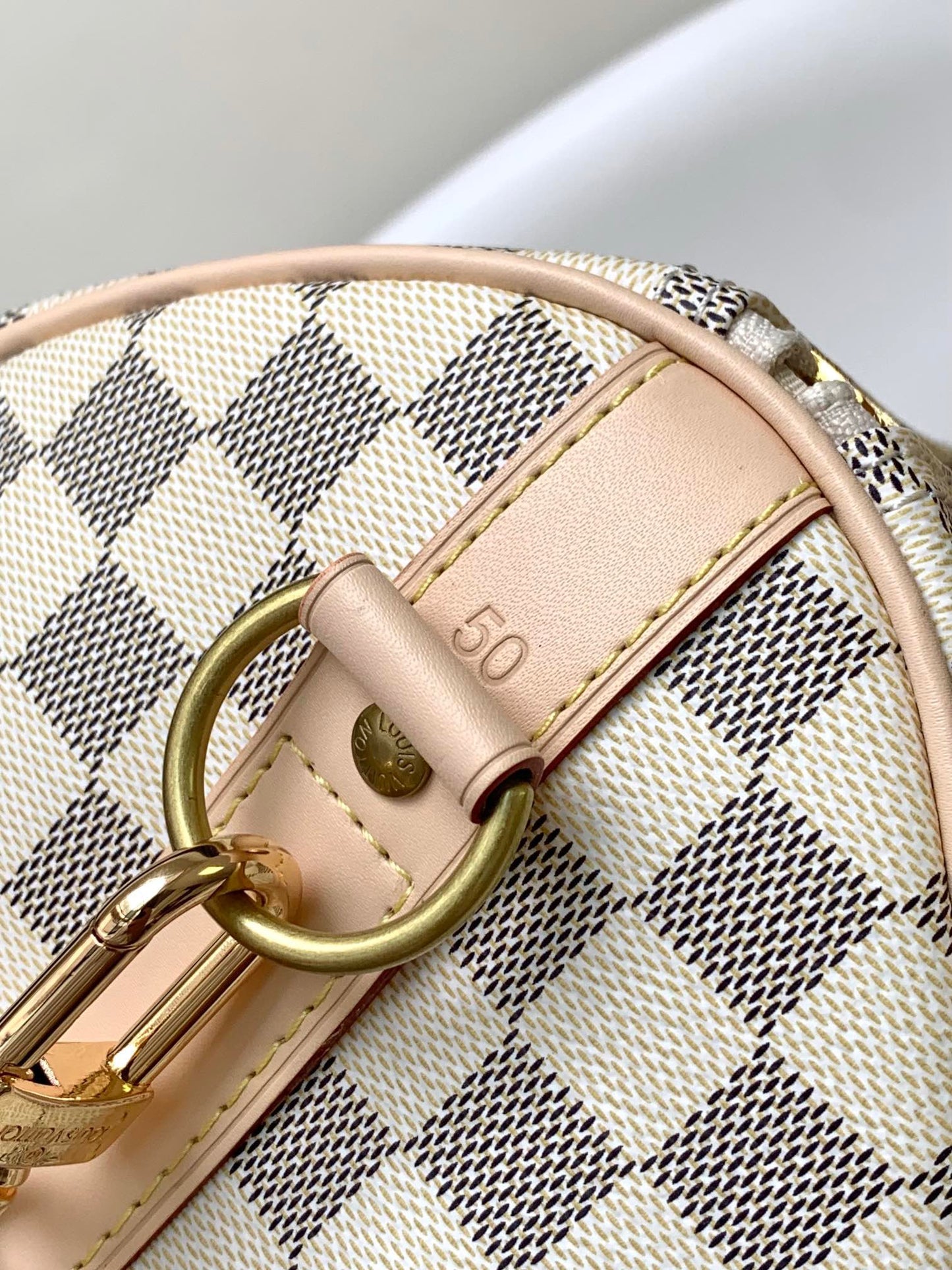 Louis Vuitton Keepall 55 Beige Checkerboard