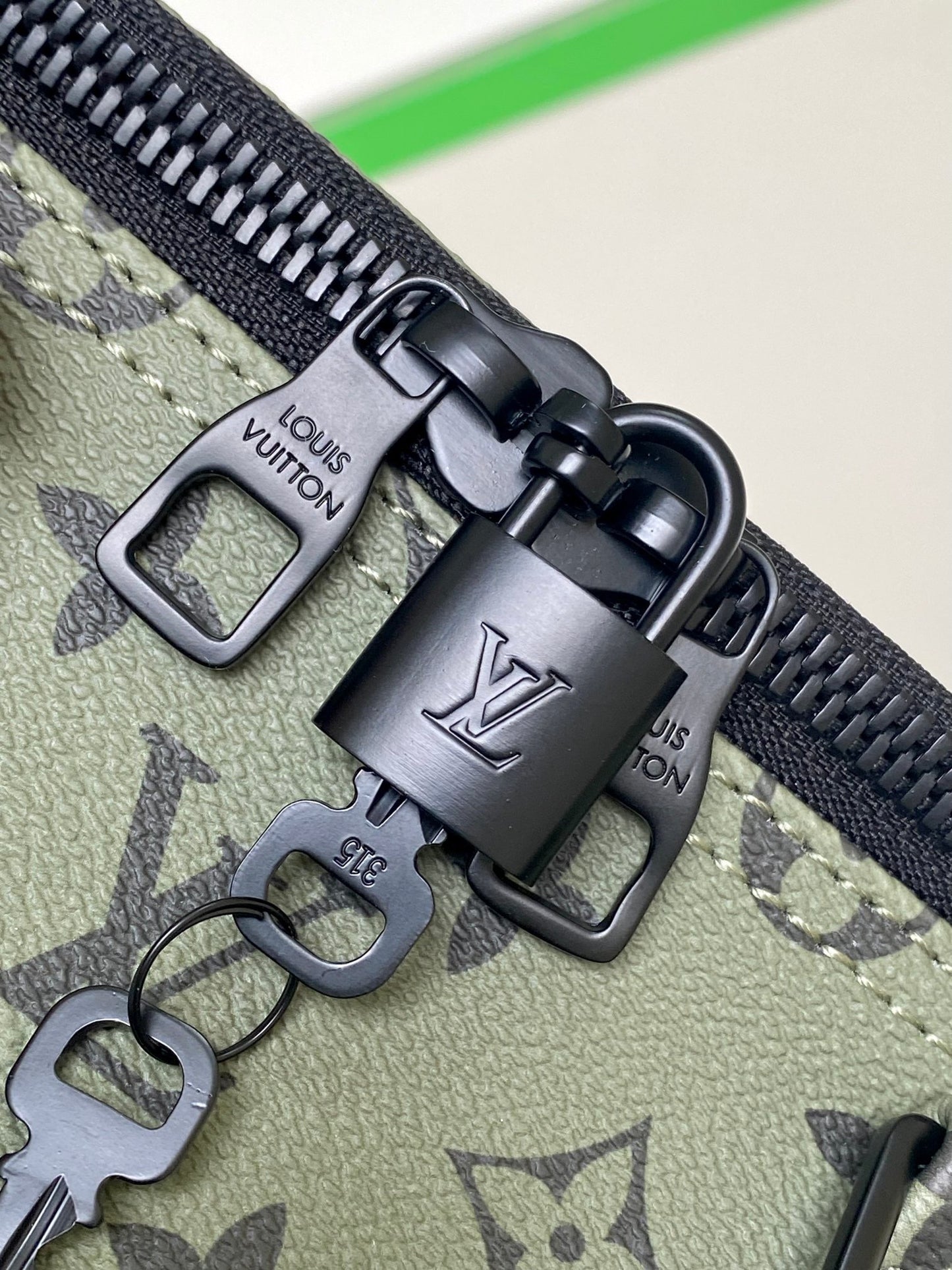 Louis Vuitton Keepall Bandouliere 55 Monogram Embossed Green