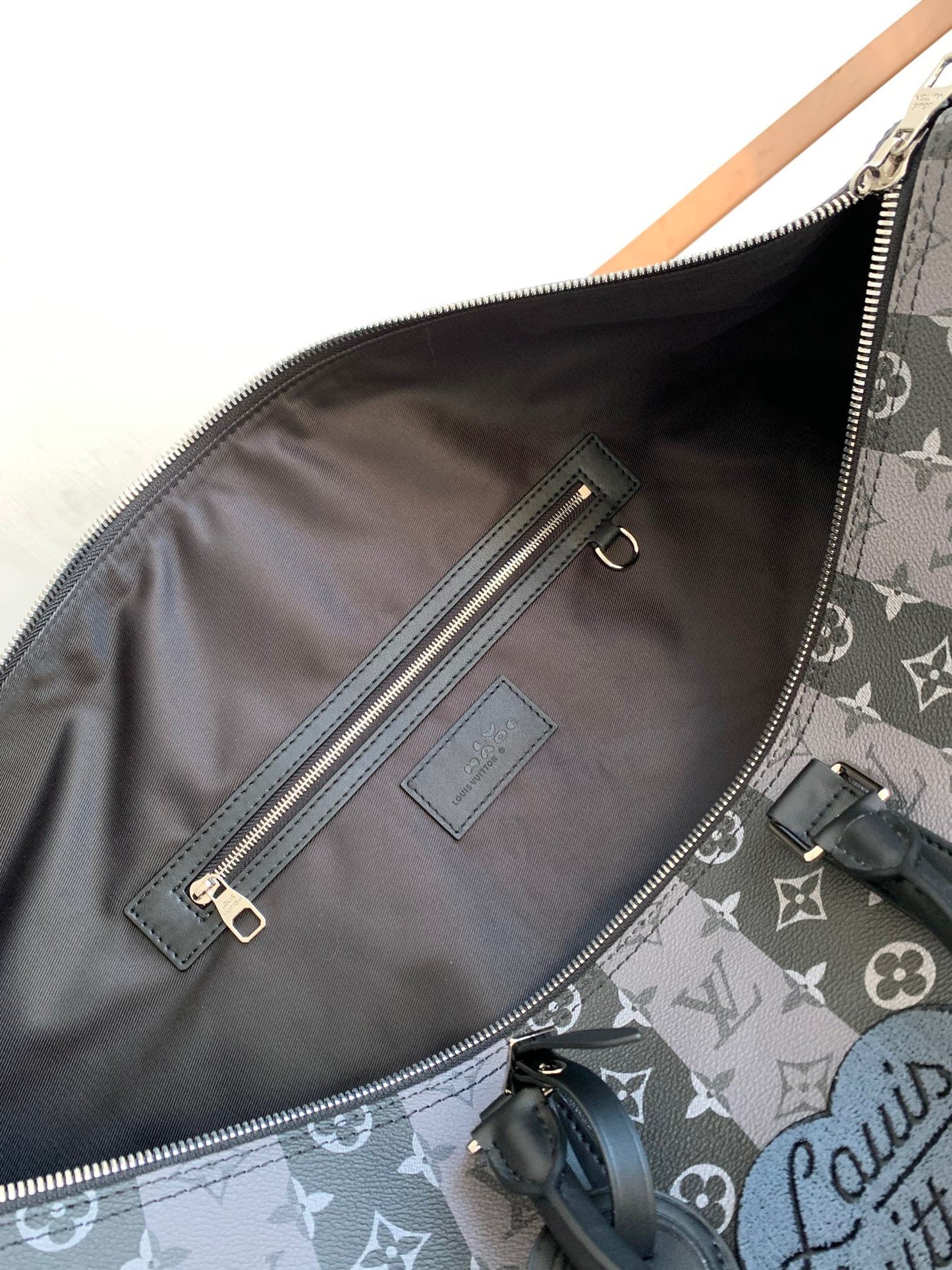 Louis Vuitton Keepall Bandouliere 55 Monogram Embossed Nigo Joint Brand