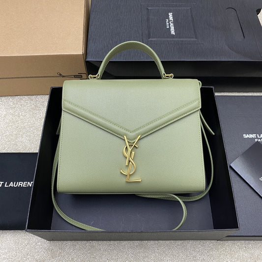 Saint Laurent Large Cassandra Bag In Avocado Green Calfskin