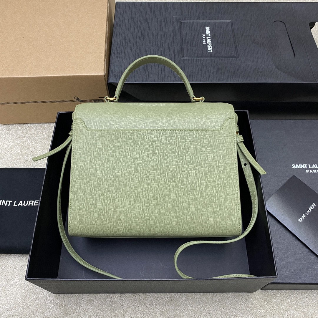 Saint Laurent Large Cassandra Bag In Avocado Green Calfskin