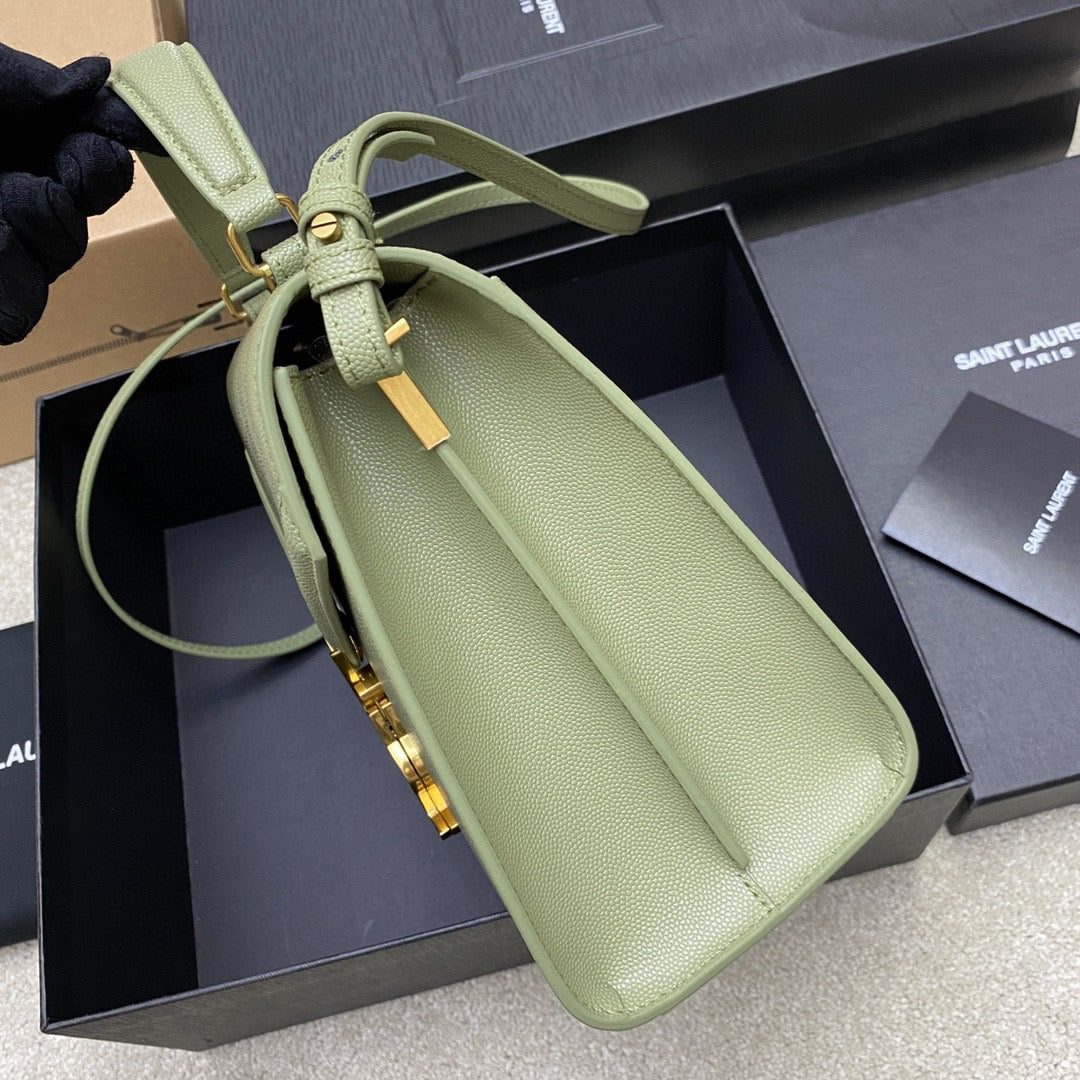 Saint Laurent Large Cassandra Bag In Avocado Green Calfskin