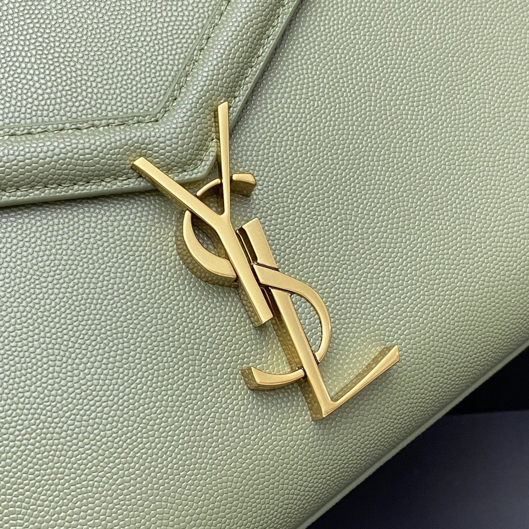 Saint Laurent Large Cassandra Bag In Avocado Green Calfskin