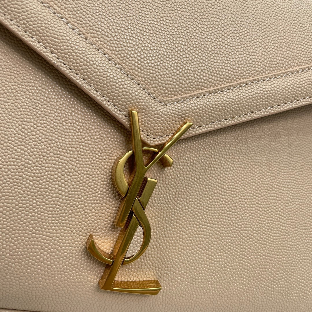 Saint Laurent Large Cassandra Bag In Apricot Calfskin