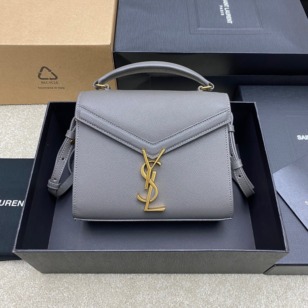 Saint Laurent Cassandra Bag In Haze Blue Calfskin