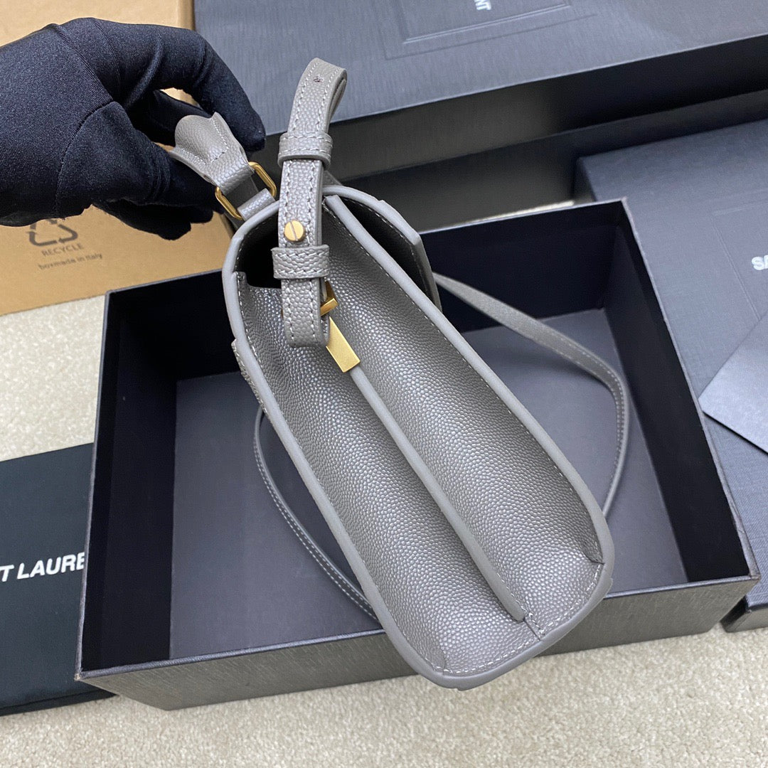 Saint Laurent Cassandra Bag In Haze Blue Calfskin