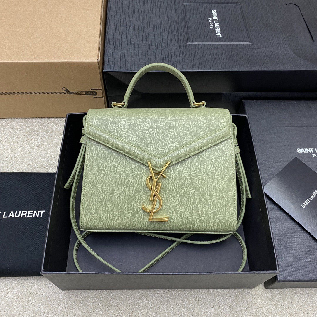 Saint Laurent Cassandra Bag In Avocado Green Calfskin