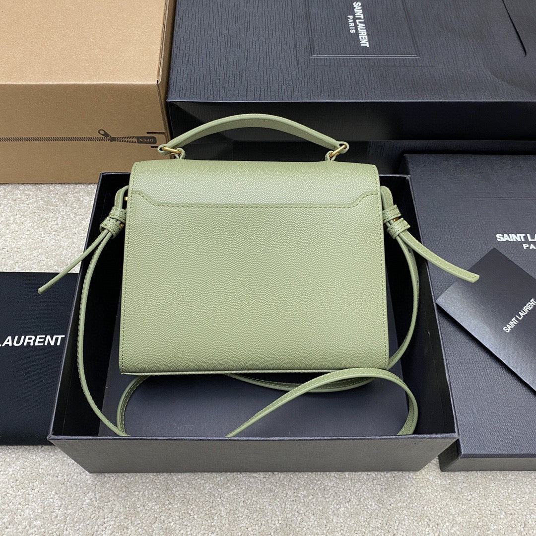 Saint Laurent Cassandra Bag In Avocado Green Calfskin