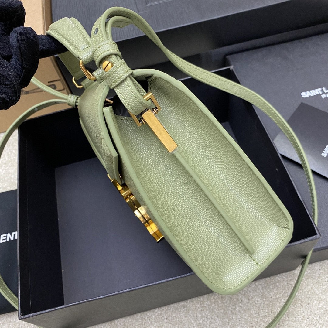 Saint Laurent Cassandra Bag In Avocado Green Calfskin