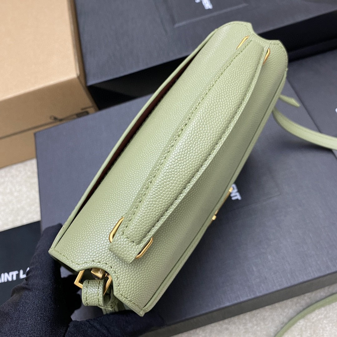 Saint Laurent Cassandra Bag In Avocado Green Calfskin