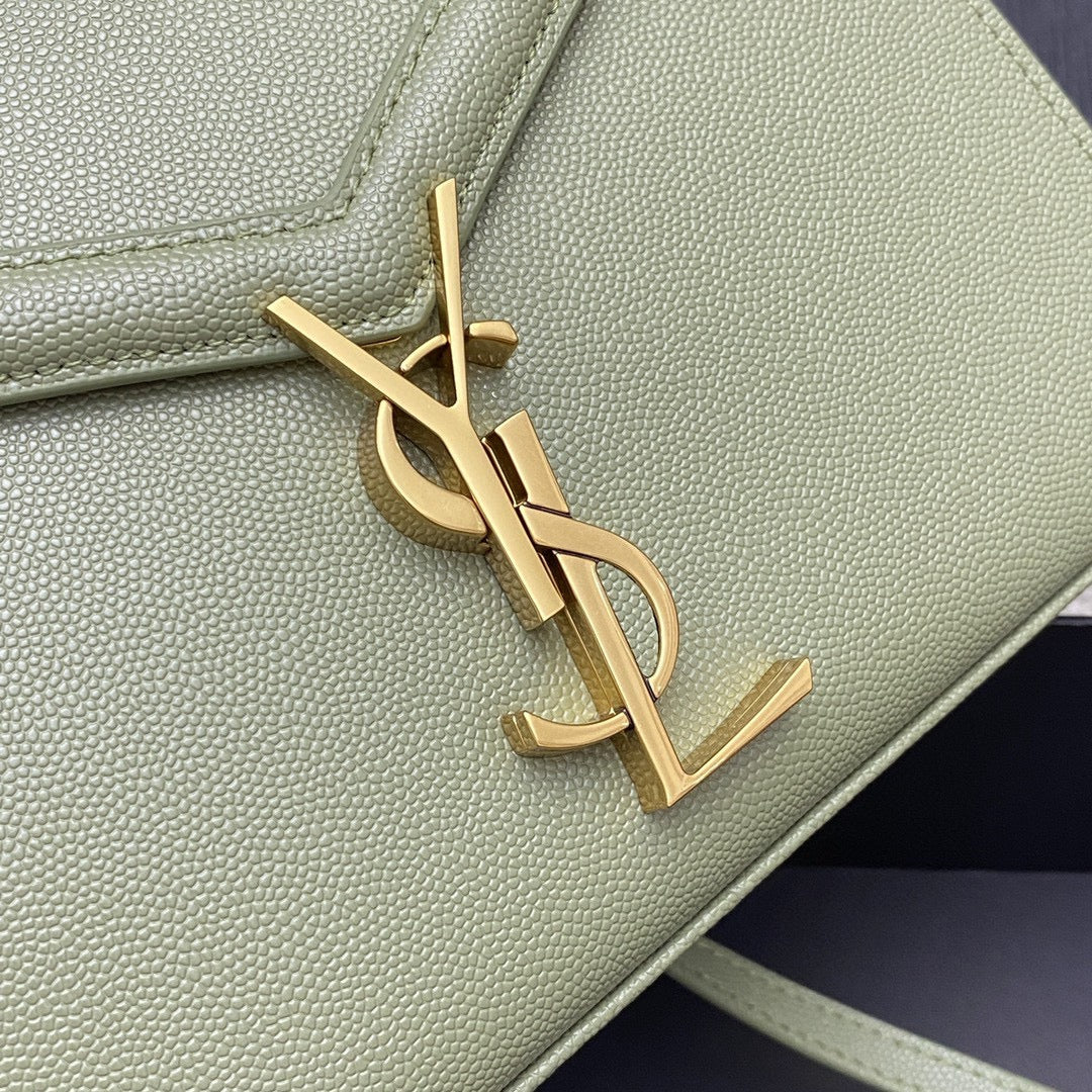 Saint Laurent Cassandra Bag In Avocado Green Calfskin