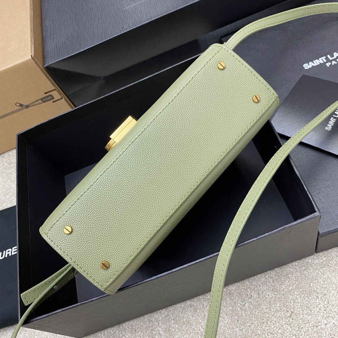 Saint Laurent Cassandra Bag In Avocado Green Calfskin