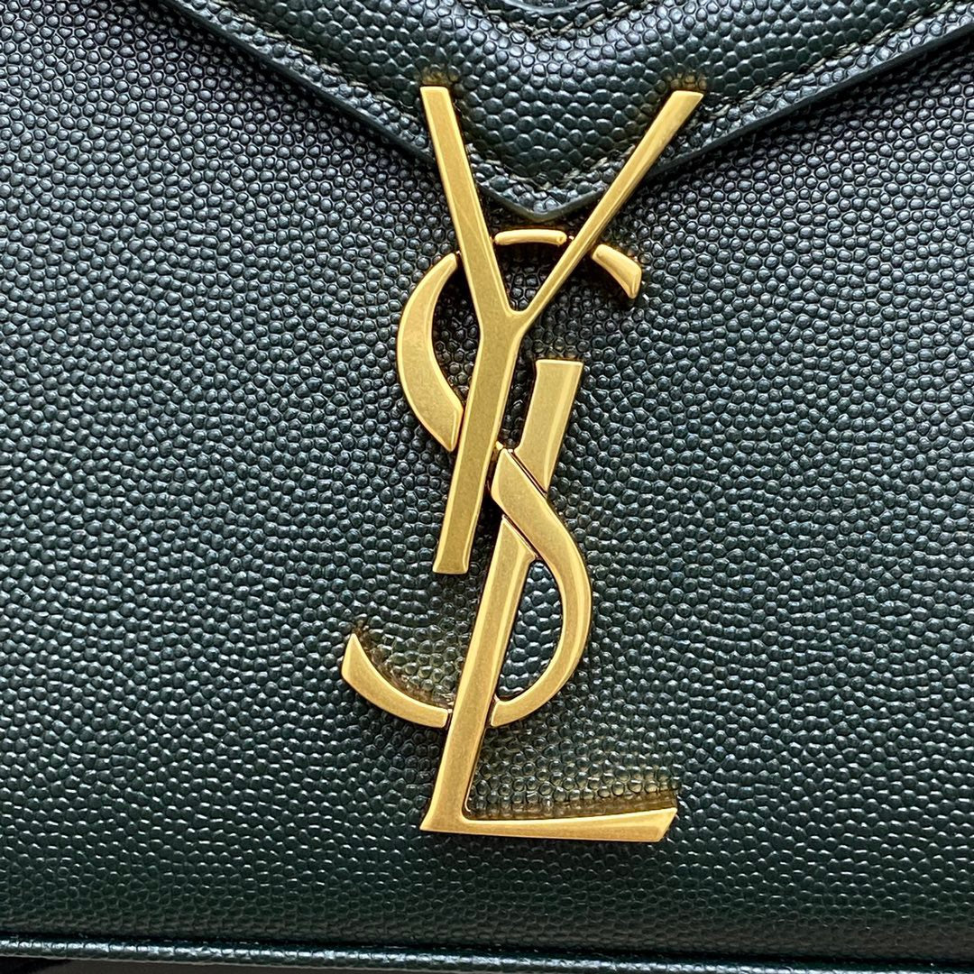 Saint Laurent Cassandra Bag In Dark Green Calfskin