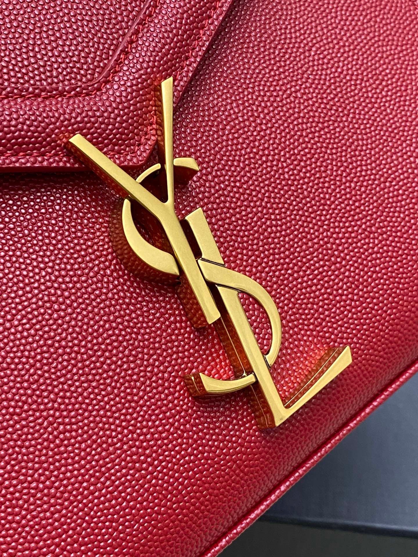 Saint Laurent Cassandra Bag In Red Calfskin