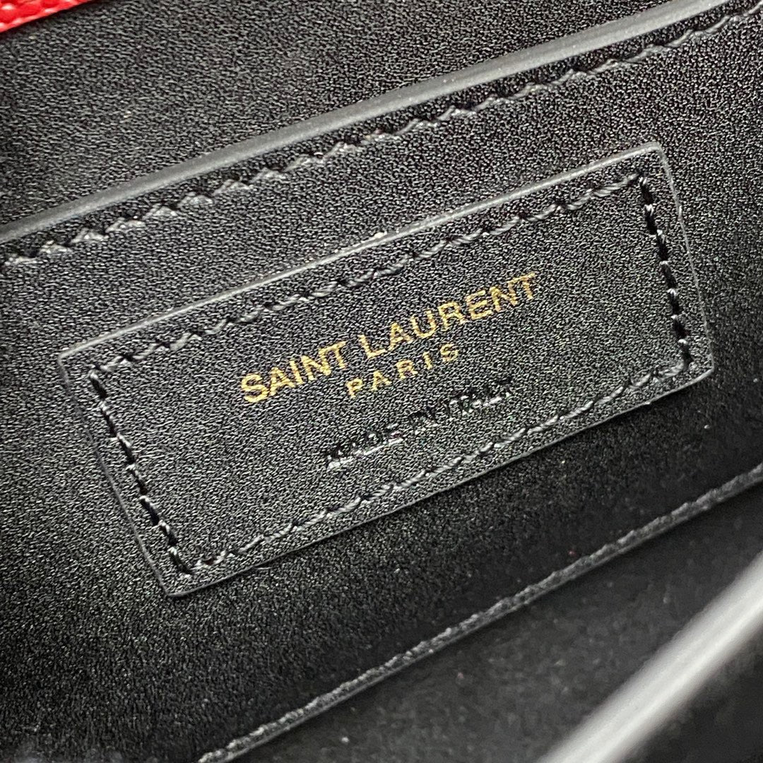 Saint Laurent Cassandra Bag In Red Calfskin