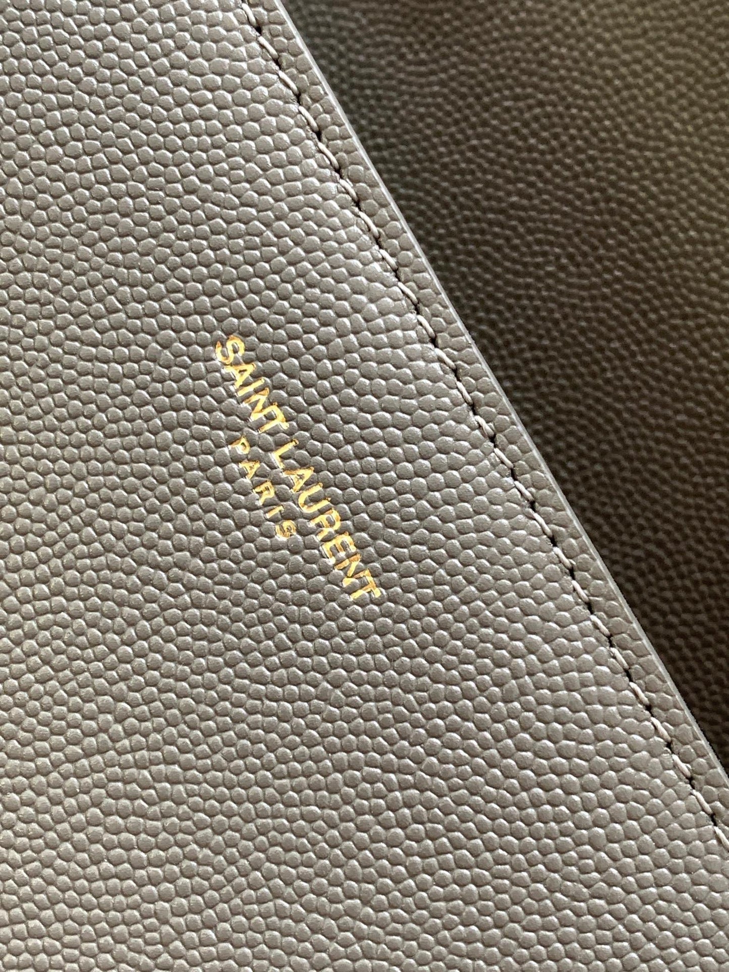 Saint Laurent Cassandra Bag In Gray Calfskin