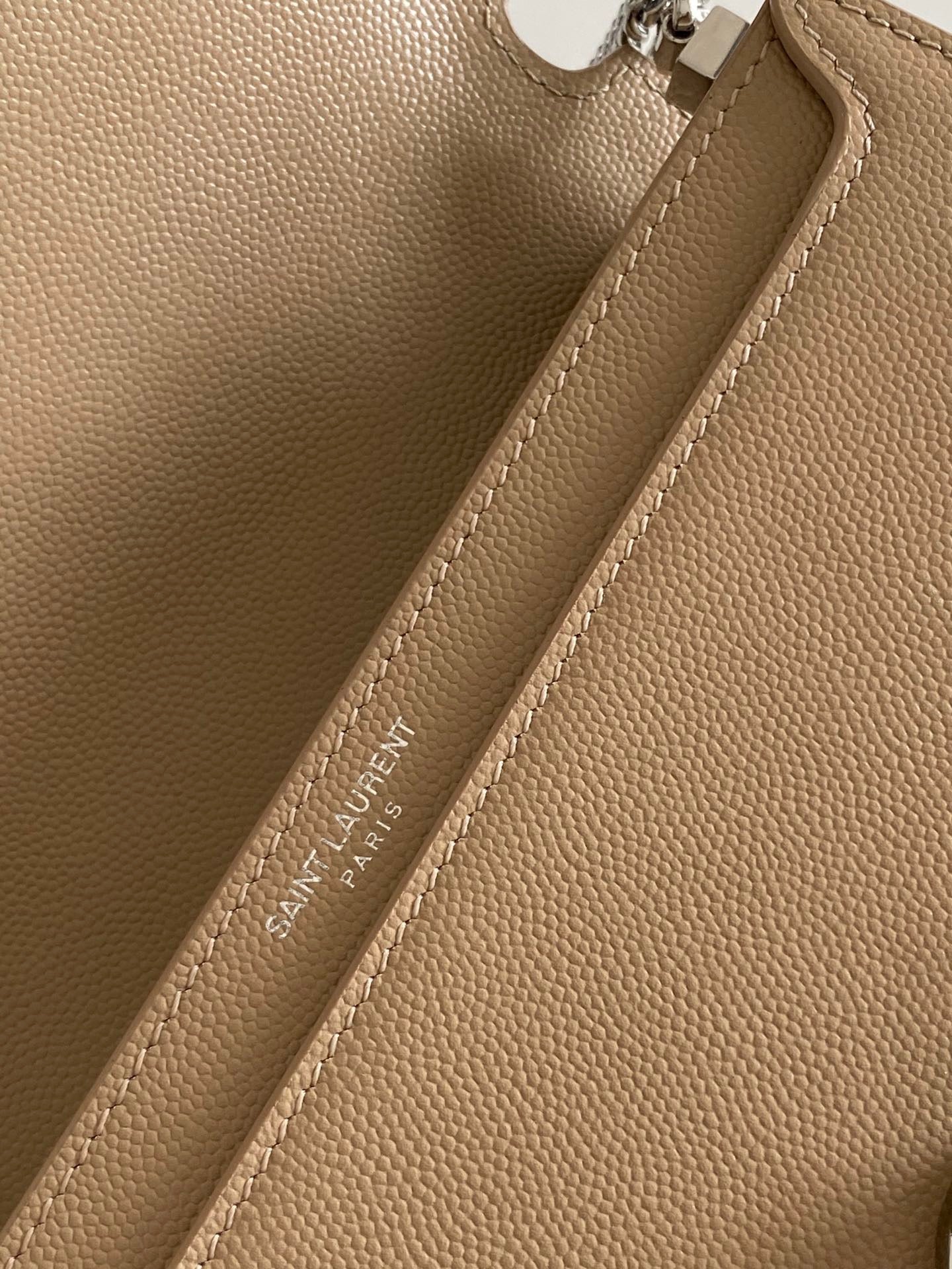 Saint Laurent Cassandra Bag In Apricot Calfskin