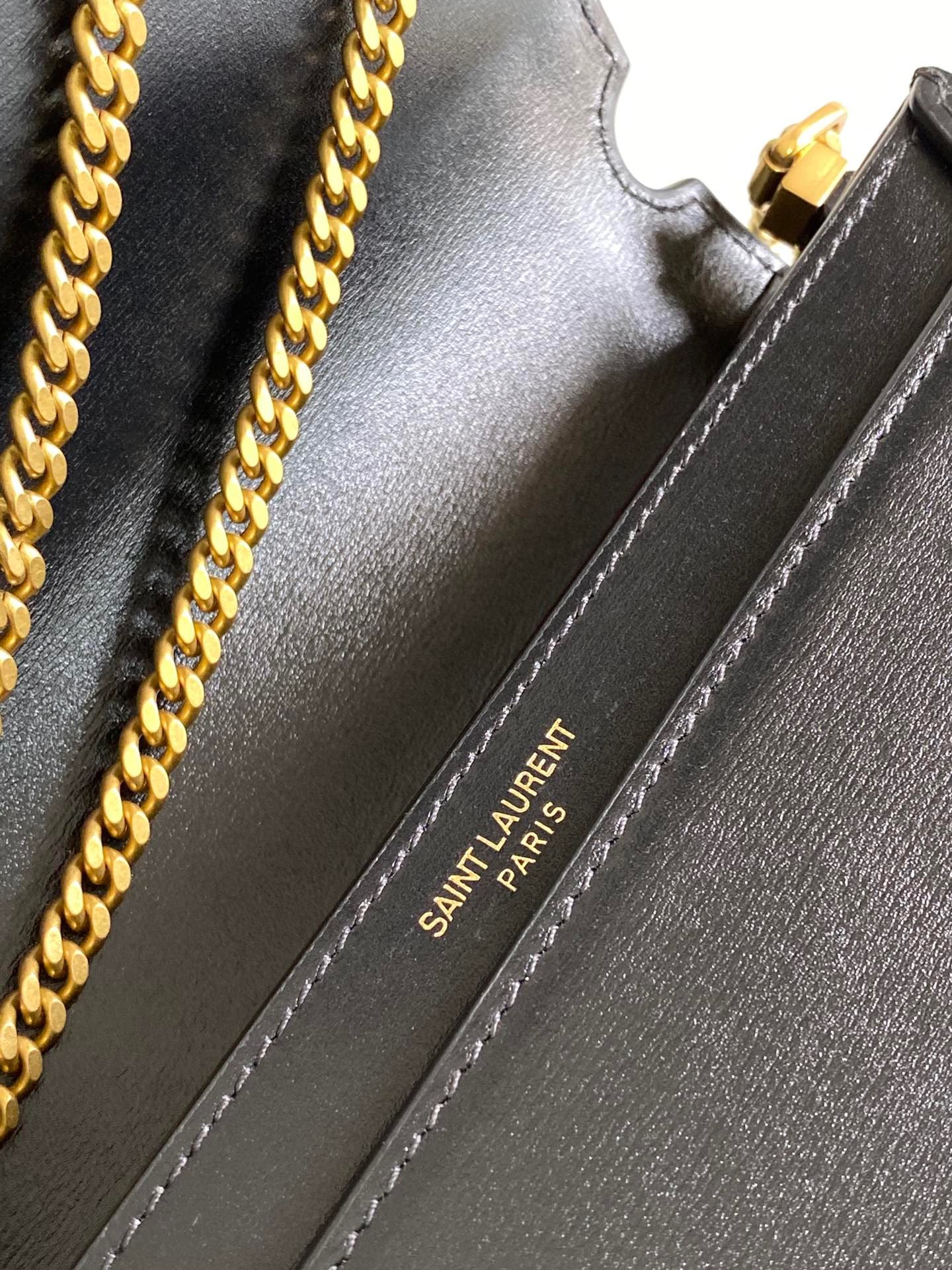 Saint Laurent Cassandra Bag In Black Smooth Calfskin