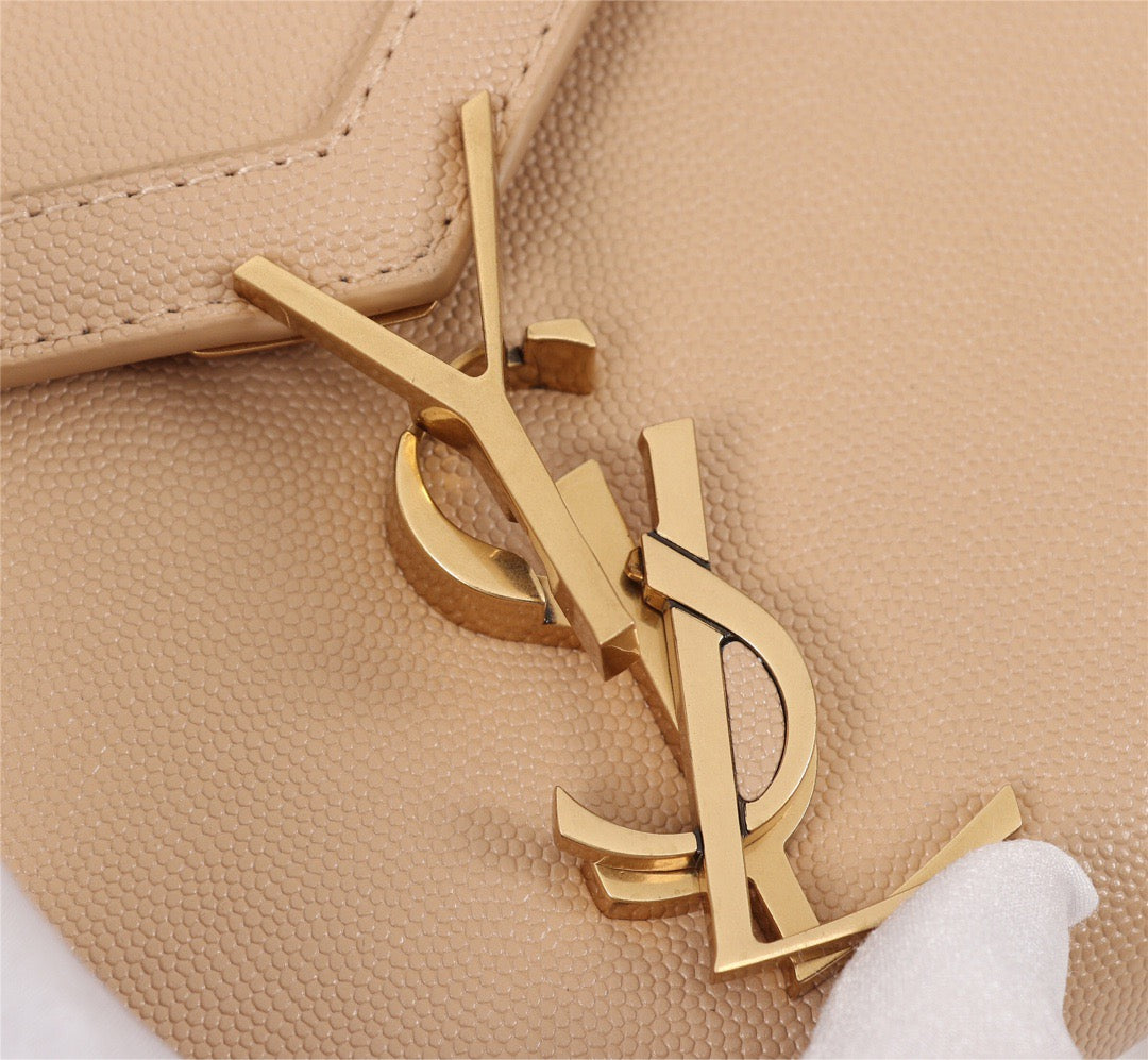 Saint Laurent Cassandra Bag In Nude Calfskin