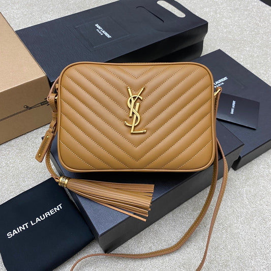 Saint Laurent Lou Bag In  Khaki Calfskin