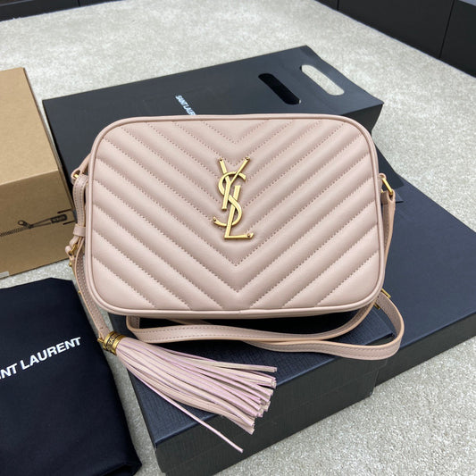 Saint Laurent Lou Bag In Pink Calfskin