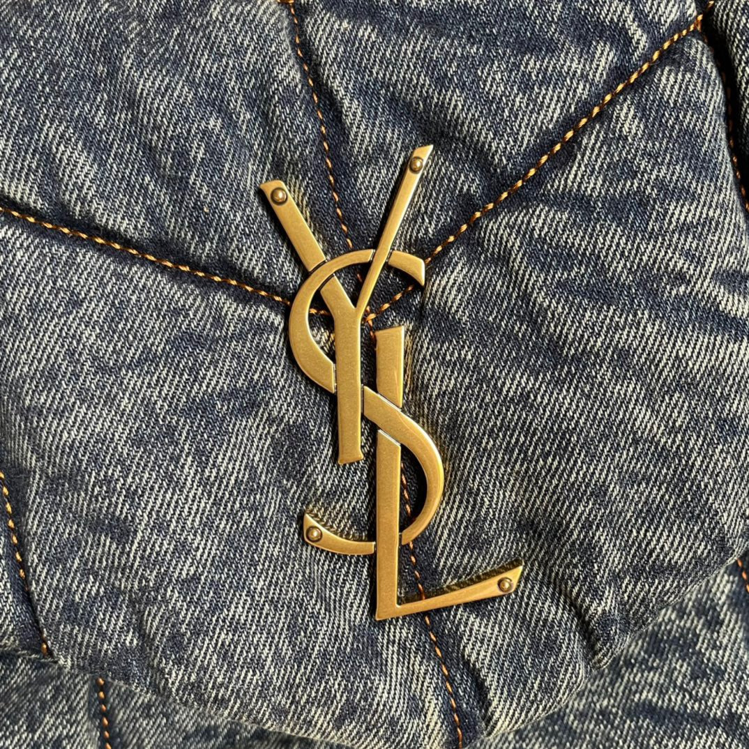 Saint Laurent LouLou Medium Vintage Denim Chain Bag