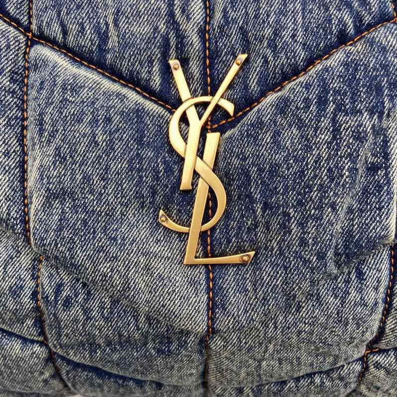 Saint Laurent LouLou Medium Vintage Denim Chain Bag