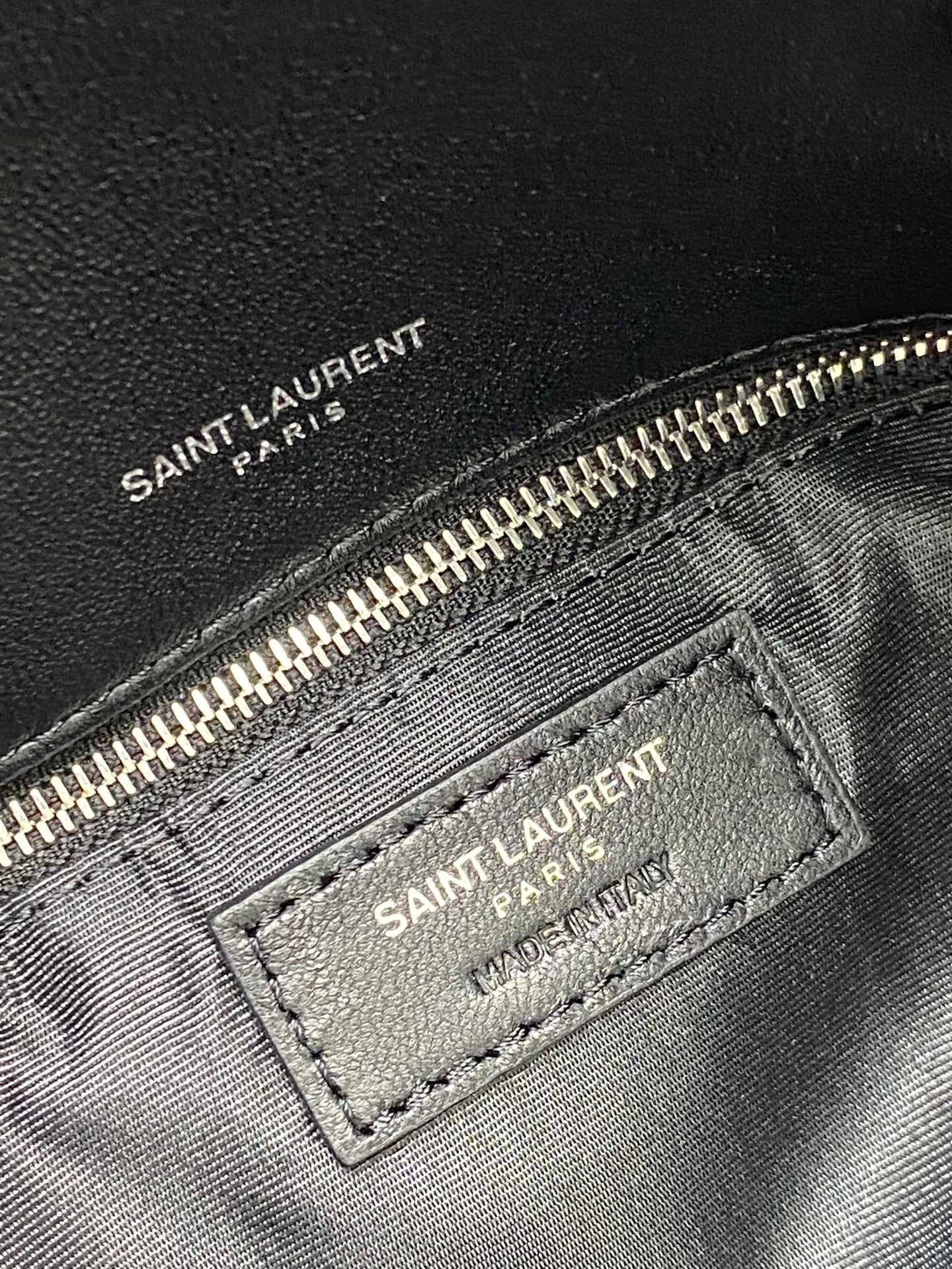 Saint Laurent LouLou Chain Bag In Black Quilted Lambskin