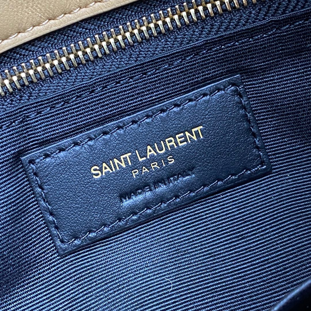 Saint Laurent LouLou Chain Bag In Apricot Quilted Lambskin