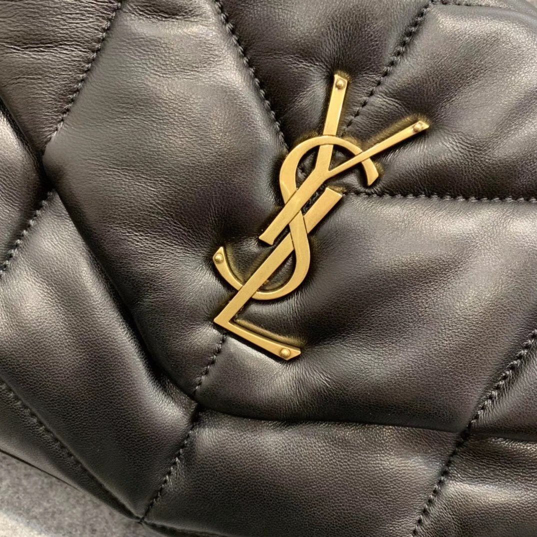 Saint Laurent LouLou Chain Bag In Noir Quilted Calfskin