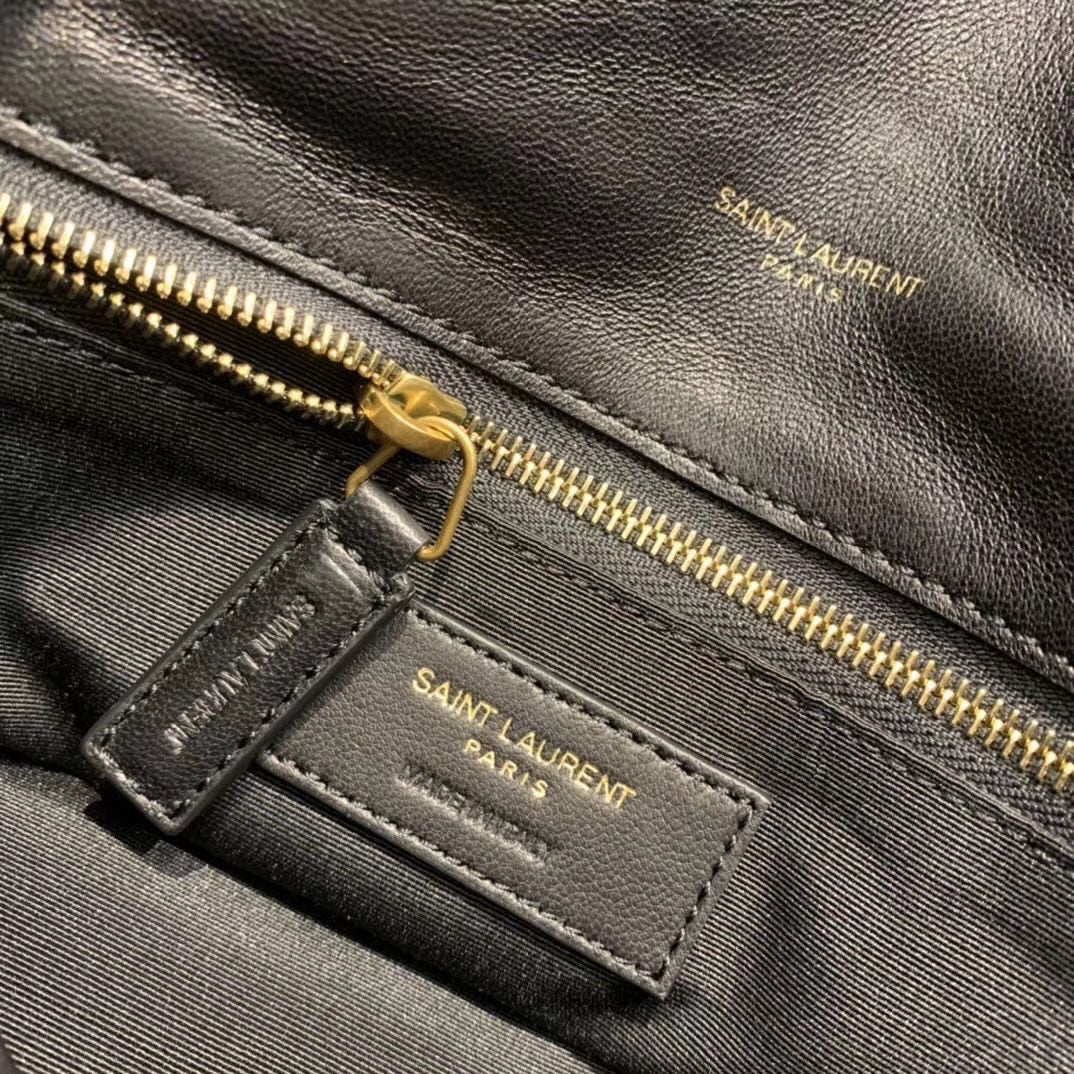 Saint Laurent LouLou Chain Bag In Noir Quilted Calfskin