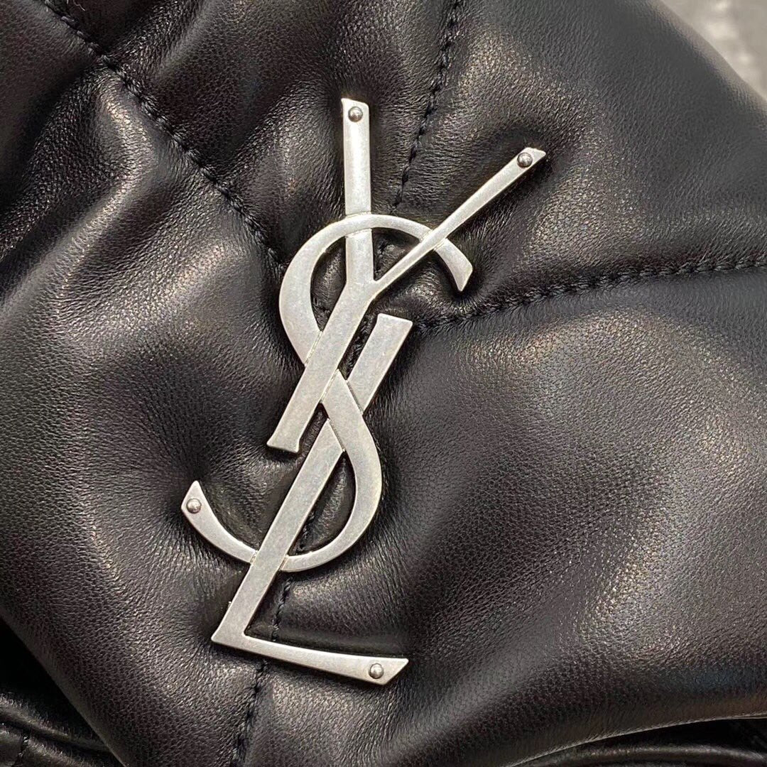 Saint Laurent LouLou Chain Bag In Noir Quilted Calfskin