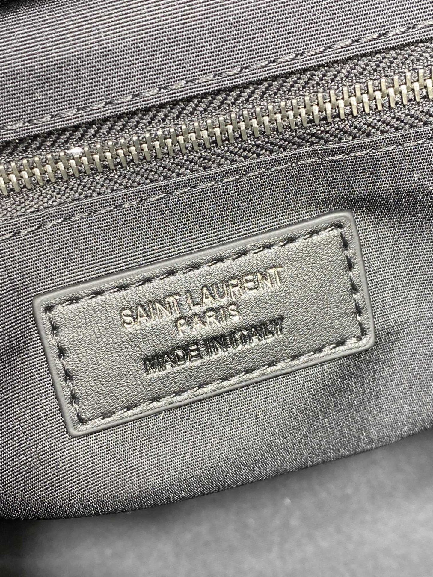 Saint Laurent Haze Blue Large Niki Shopper Bag In Wrinkled Calfskin