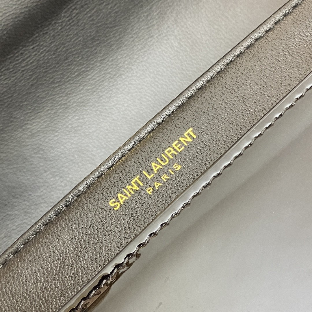 Saint Laurent Small Solferino Black Patent Leather Bag