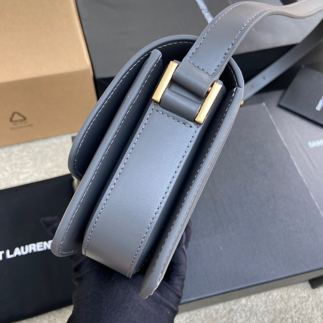 Saint Laurent Small Solferino Bag In Haze Blue Calfskin