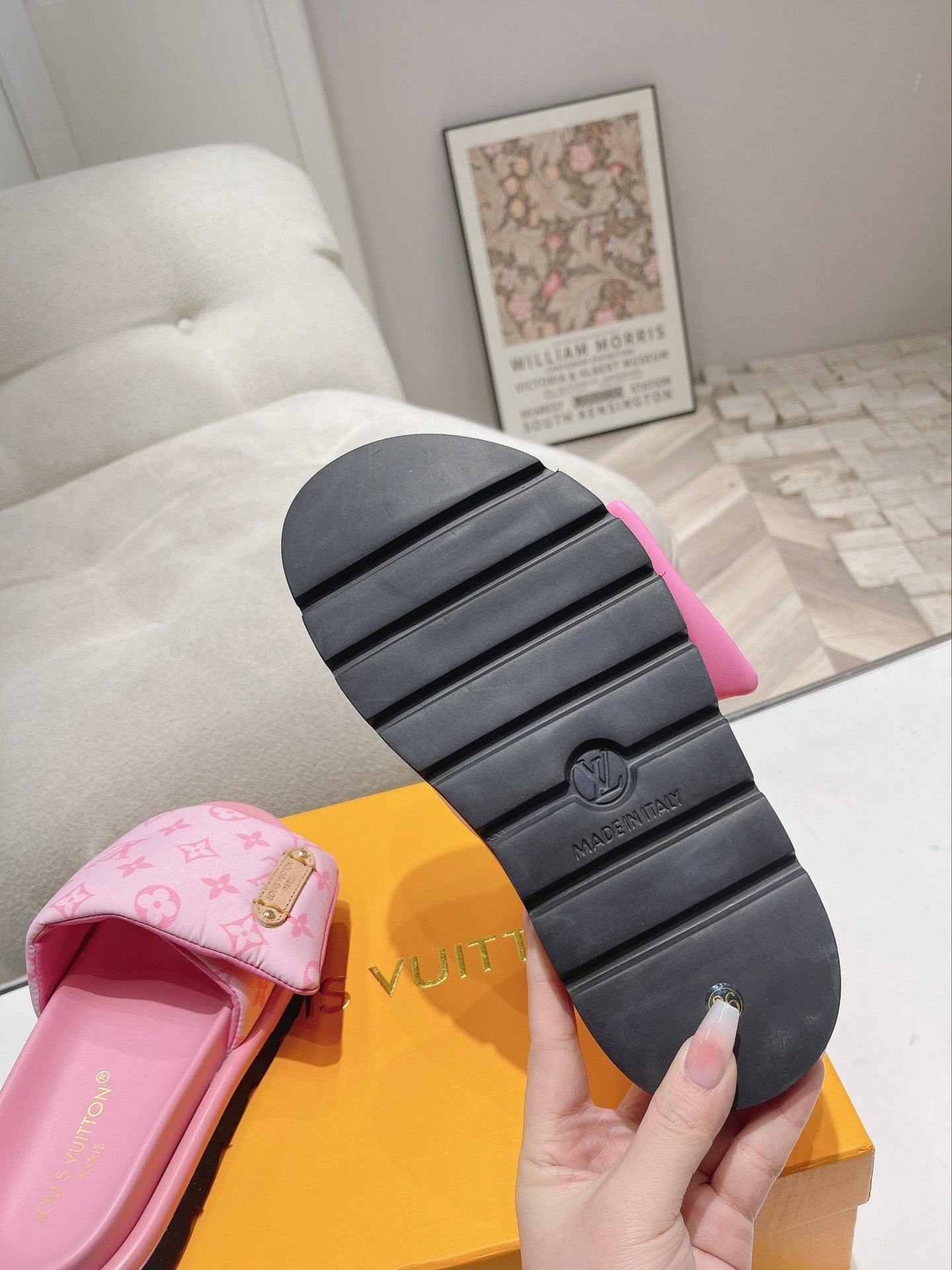 LV Denim Pink Presbyopic Slippers