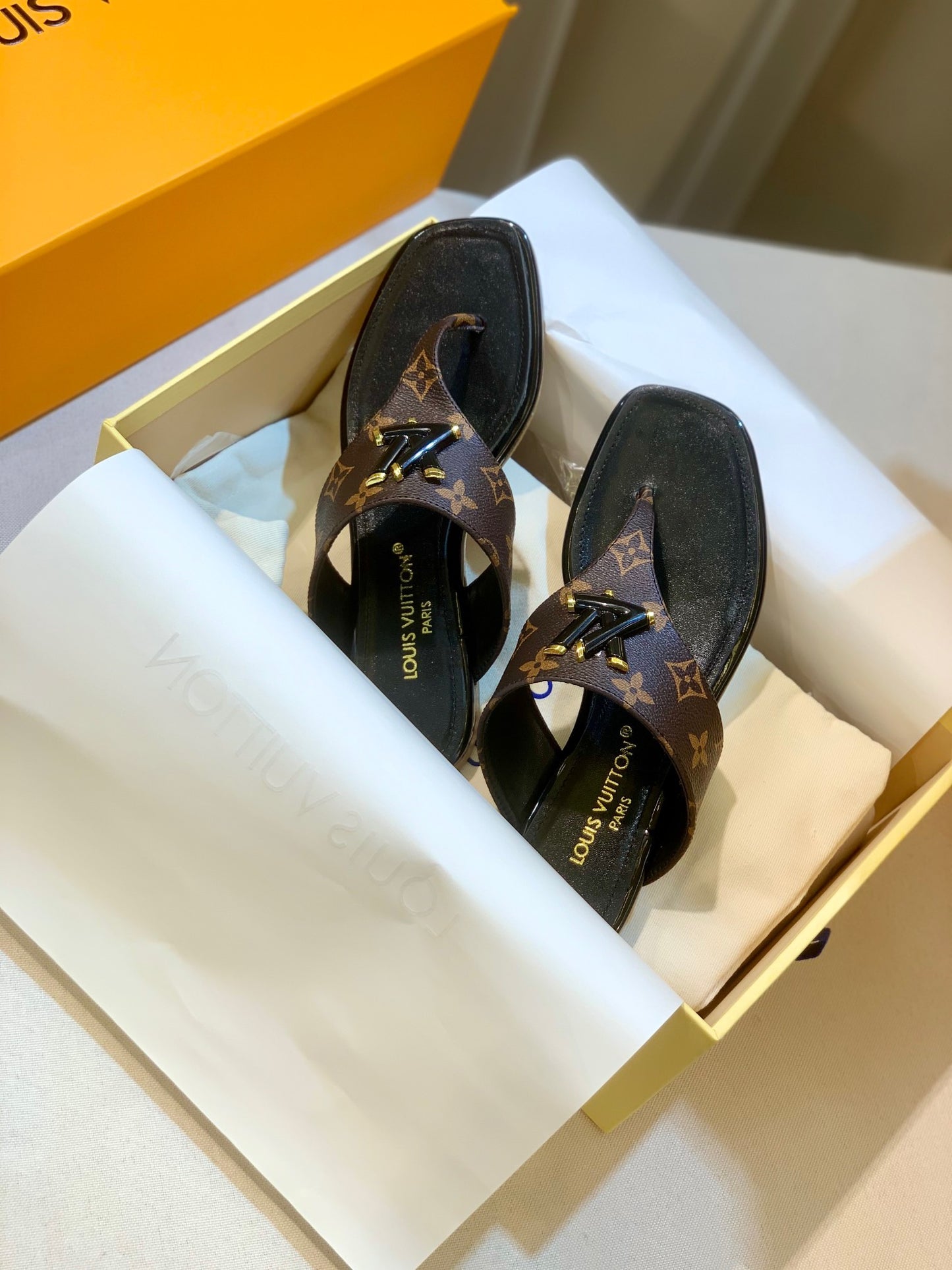 LV Dark Brown Presbyopia Slippers