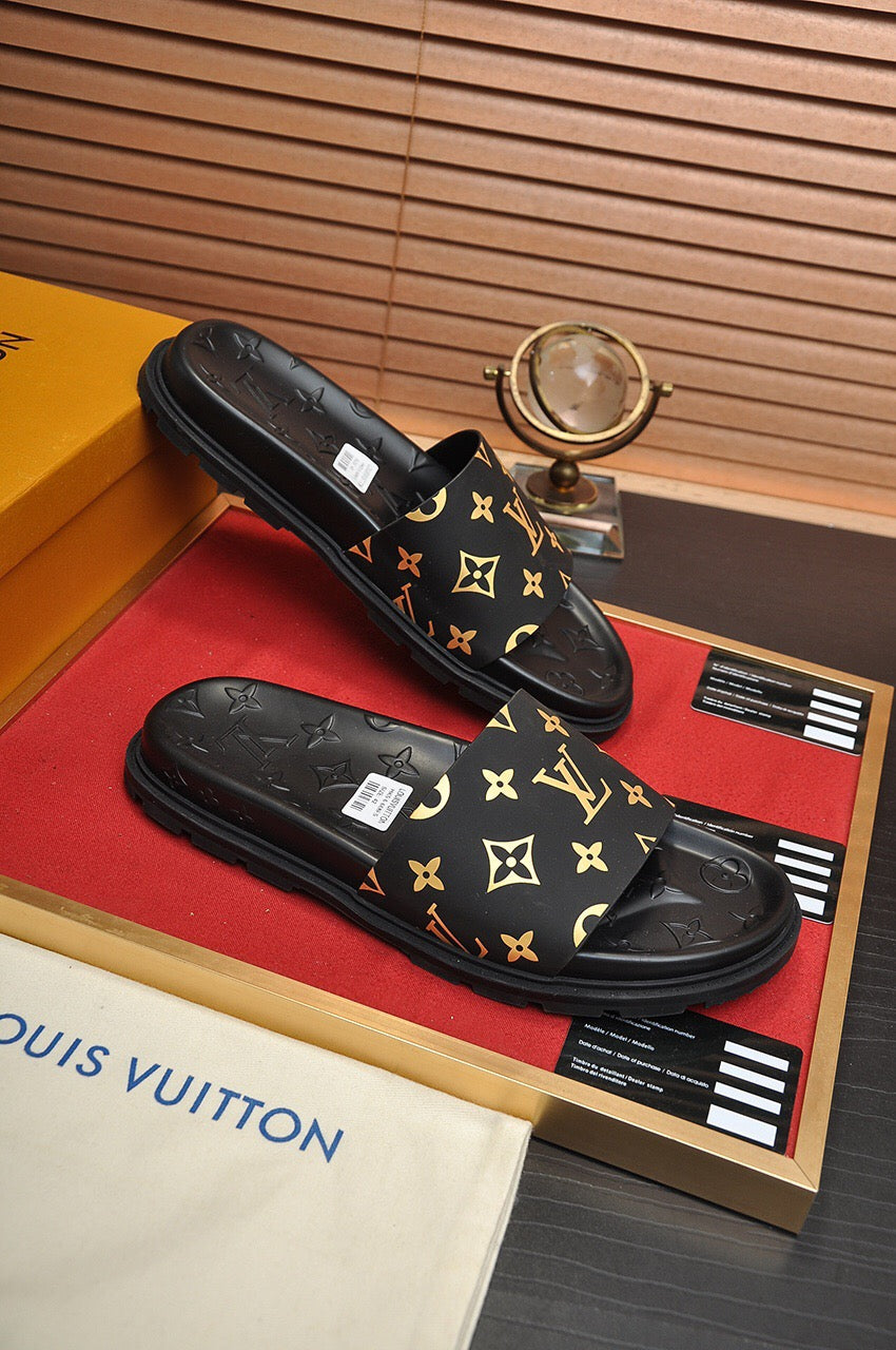 LV Monogram Golden Presbyopia Slippers