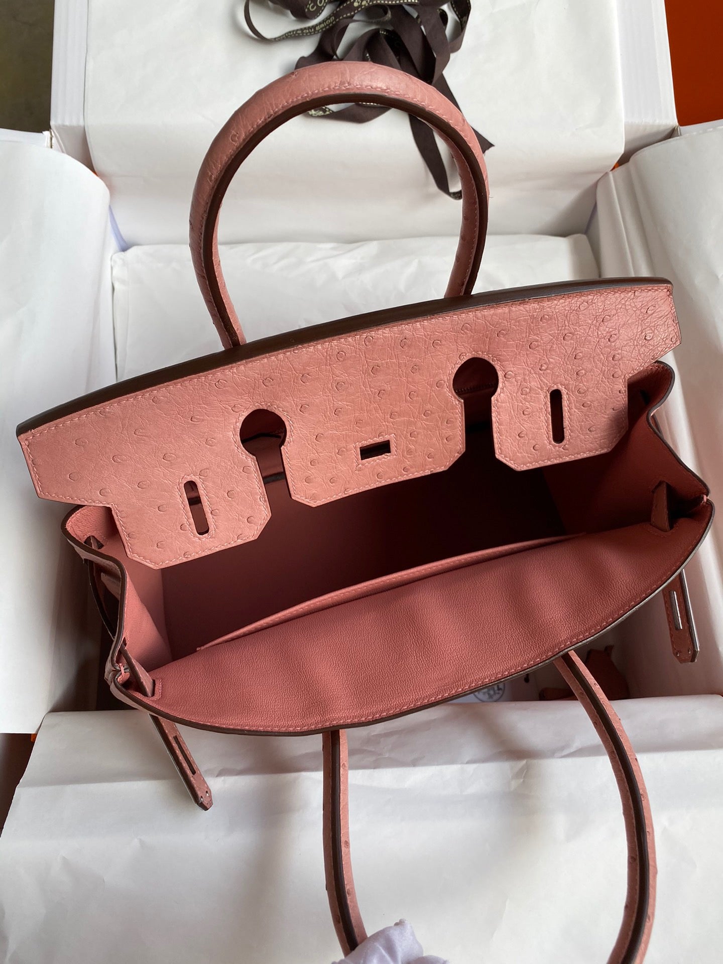 Hermes Birkin 30 Ostrich Leather Pink With Gold Hardware (GHW)