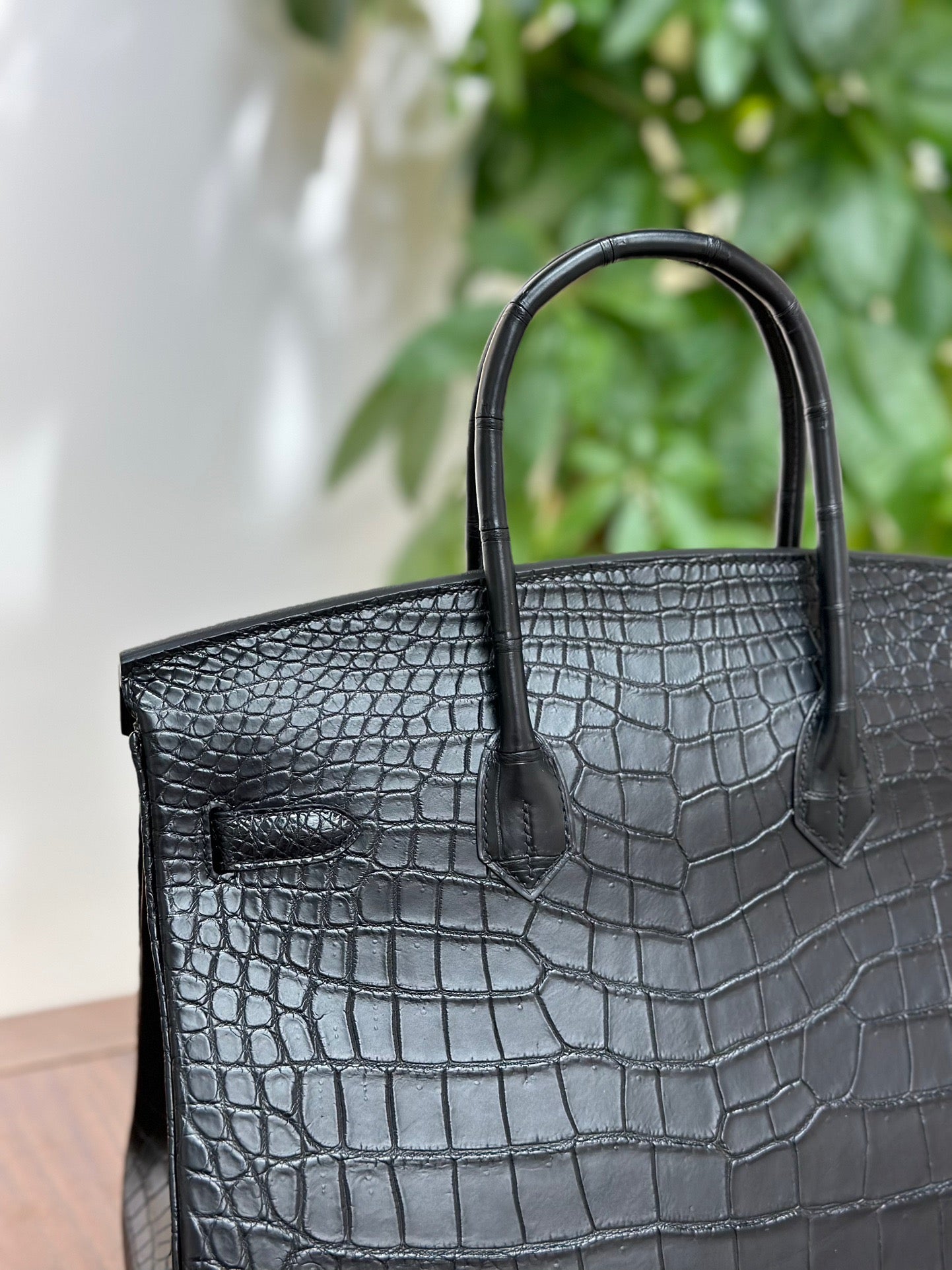 Hermes Birkin 35 Black Crocodile Leather With Gold Hardware