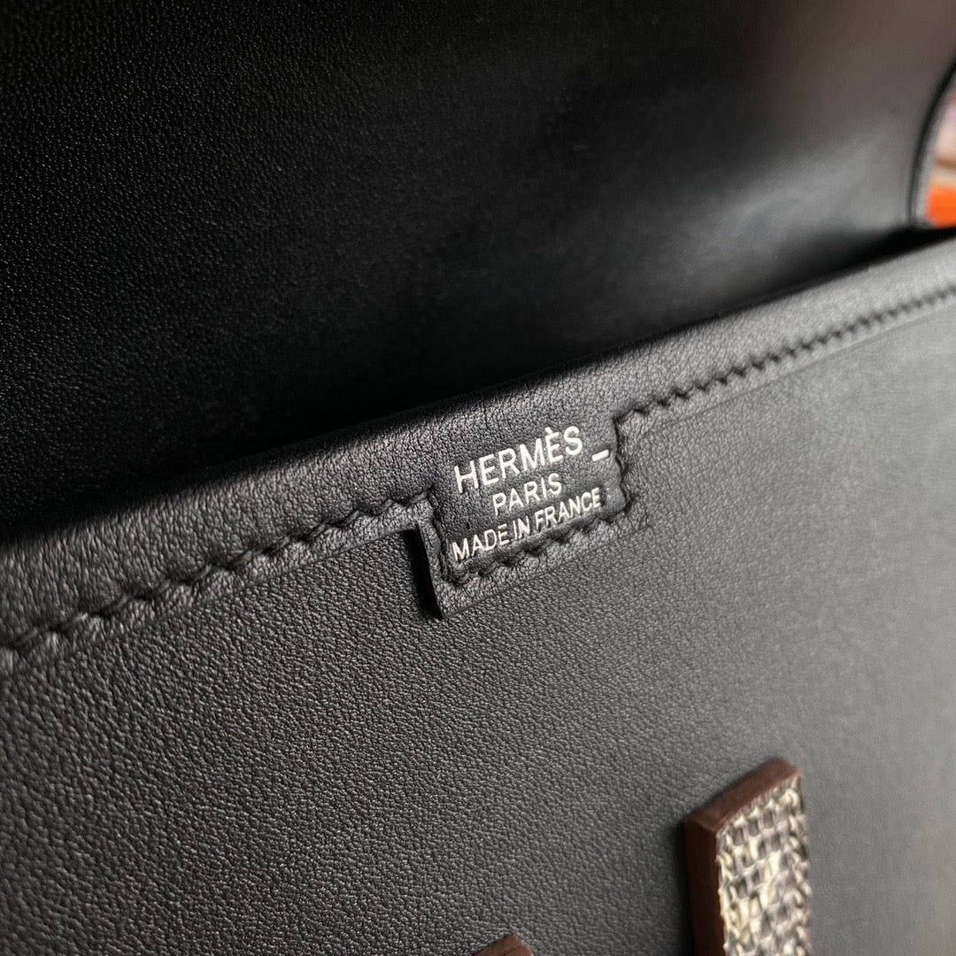 Hermes Black Jige Elan Lizard Touch 29 Clutch